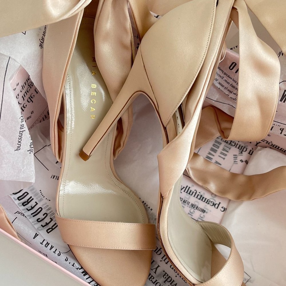 Mia Becar Allie Satin Lace-up Sandal